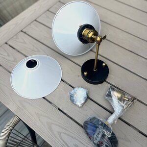 Industrial Style Pair of Wall Sconces